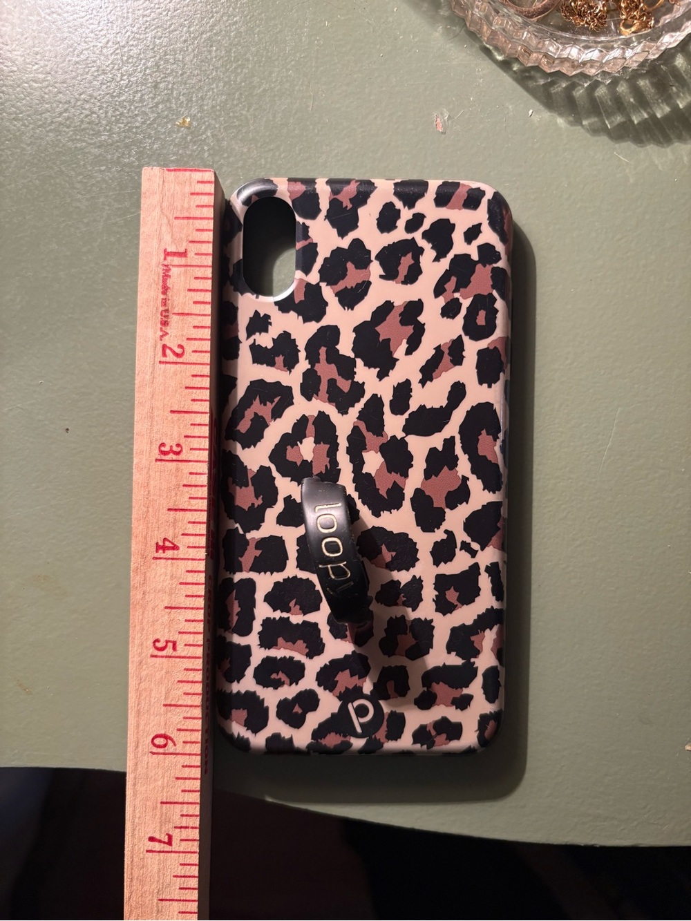 Leopard Print Pink Phone Case with Loop Stand